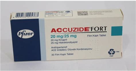 Accuzide Fort 20 Mg/25 Mg 30 Film Kapli Tablet