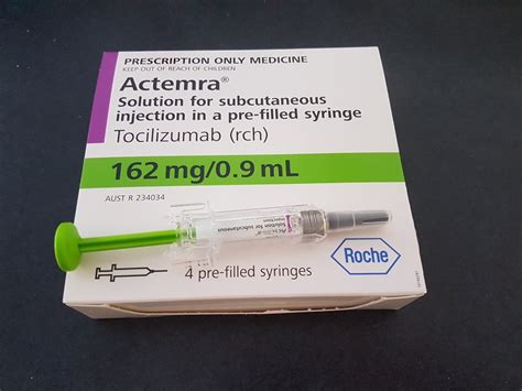 Actemra 162 Mg/ 0,9 Ml Sc Enj. Cozelti Iceren Kullanima Hazir 4 Enjektor
