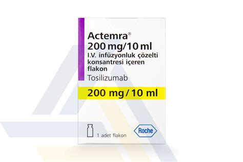 Actemra 200 Mg/10 Ml Iv Infuzyonluk Cozelti Konsantresi 1 Flakon