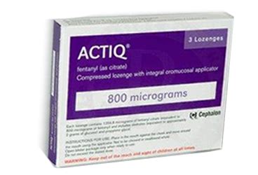 Actiq 800 Mcg Oromukozal Aplikatorlu 3 Pastil