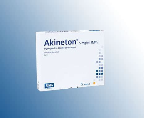 Akineton 5 Mg/ml Enjeksiyon Icin Solusyon Iceren 1 Ml X 5 Ampul