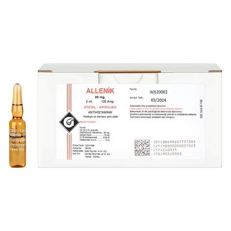 Allenik 20 Mg 2 Ml 100 Ampul