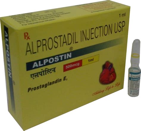 Alprostasin 500 Mcg/ml Inf. Icin Konsantre Coz. Iceren 1 Mlx5 Ampul