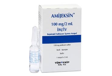Amijeksin 100 Mg/2 Ml Im/iv Enjeksiyonluk Cozelti (100 Ampul)