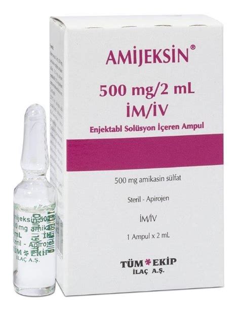 Amijeksin 500 Mg/2 Ml Im/iv Enj. Sol.iceren 1 Ampul