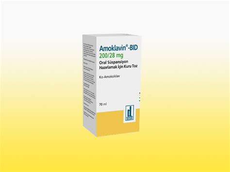 Amoklavin Bid 200/28,5 Mg Oral Suspansiyon Hazirlamak Icin Kuru Toz (100 Ml)