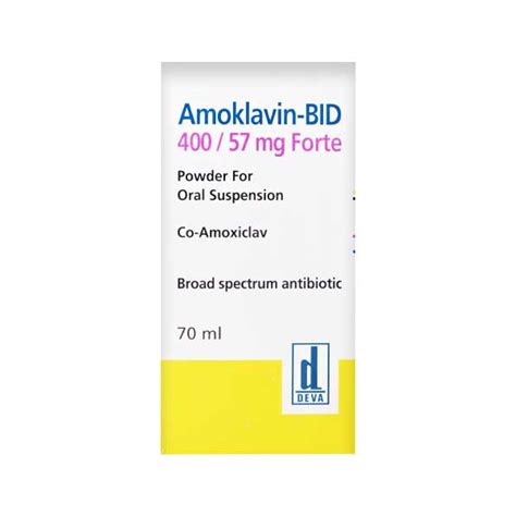 Amoklavin Bid 400/57 Mg Forte 140 Ml Oral Sus. Hazirlamak Icin Kuru Toz