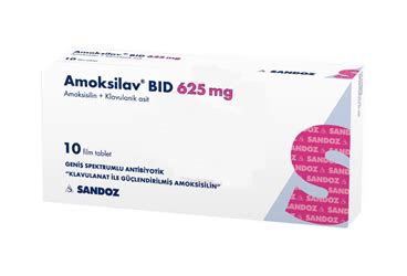 Amoksilav Bid 625 Mg 10 Film Tablet