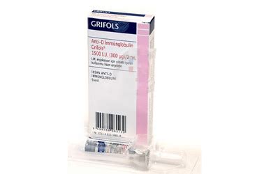 Anti-d Immunglobulin Grifols 1500 Iu Enj. Icin Coz. Iceren Kullanima Hazir Enjektor
