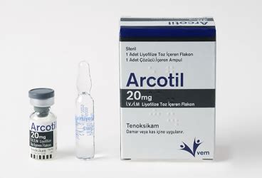 Arcotil 20 Mg Iv/im Liyofilize Toz Iceren Falakon (1 Flakon+1 Cozucu Ampul)