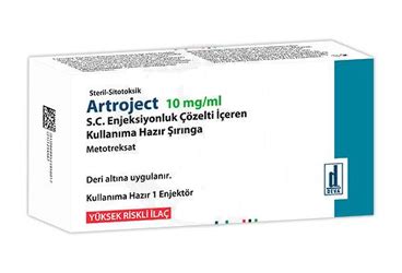 Artroject 10 Mg/1 Ml S.c. Enjeksiyonluk Cozelti Iceren Kullanima Hazir Siringa (1 Adet)