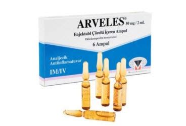 Arveles 50 Mg/ 2 Ml Enjeksiyonluk Cozelti (20 Ampul)