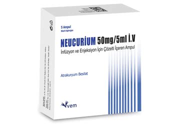 Atrasyl 50 Mg/5 Ml Iv Enjeksiyon Ve Infuzyon Icin Cozelti Iceren 10 Ampul