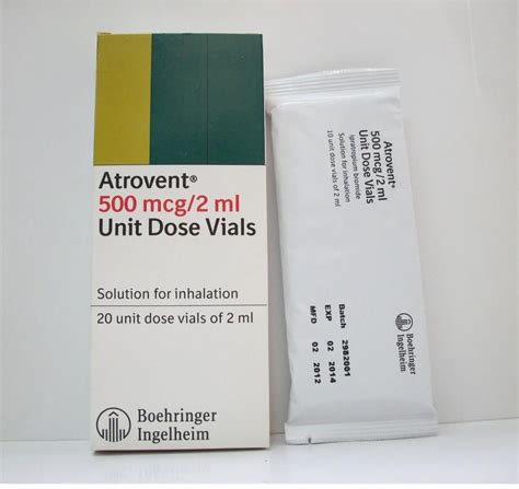 Atrovent 500 Mcg/2 Ml Tek Dozluk Inhalasyon Solusyon 20 Flakon