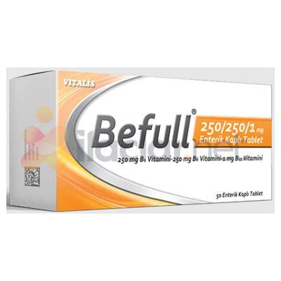 Befull 250/250/1 Mg 50 Enterik Kapli Tablet