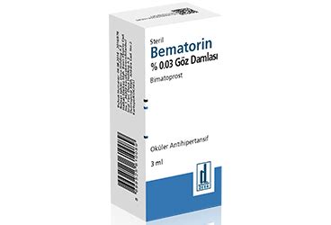 Bematorin %0,03 Goz Damlasi