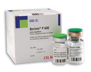 Berinin-p 600 Iu Iv Enj/inf Icin Liyofilize Toz Iceren 1 Flakon