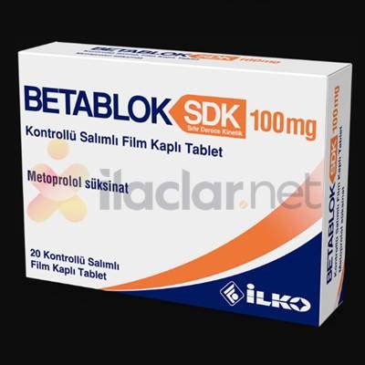 Betablok Sdk 100 Mg Kontrollu Salimli 20 Film Tablet