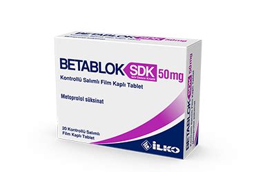 Betablok Sdk 50 Mg Kontrollu Salimli 20 Film Tablet