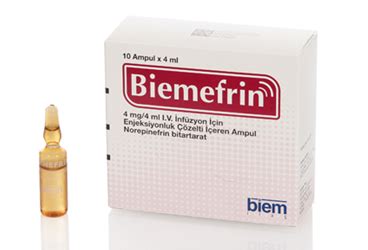 Biemefrin 4 Mg/4 Ml Iv Infuzyon Icin Enjeksiyonluk Cozelti Iceren 10 Ampul