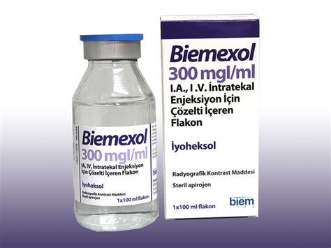 Biemexol 300 Mgi/ml Ia, Iv, Intratekal Enjeksiyon Icin Cozelti Iceren 50 Ml 1 Flakon