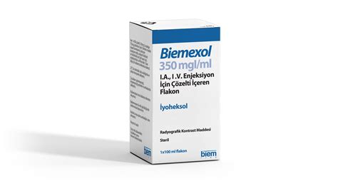 Biemexol 350 Mgi/ml Ia, Iv, Intratekal Enjeksiyon Icin Cozelti Iceren 100 Ml 1 Flakon