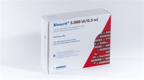 Binocrit 5000 Iu/0,5 Ml Sc/iv Enjeksiyon Icin Cozelti Iceren 6 Kullanima Hazir Enjektor