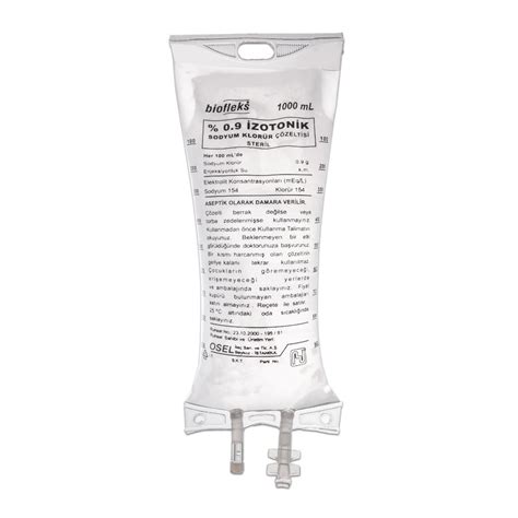 Biofleks %0.9 Izotonik Sodyum Klorur Solusyonu 3000 Ml (pvc Torba) Setli