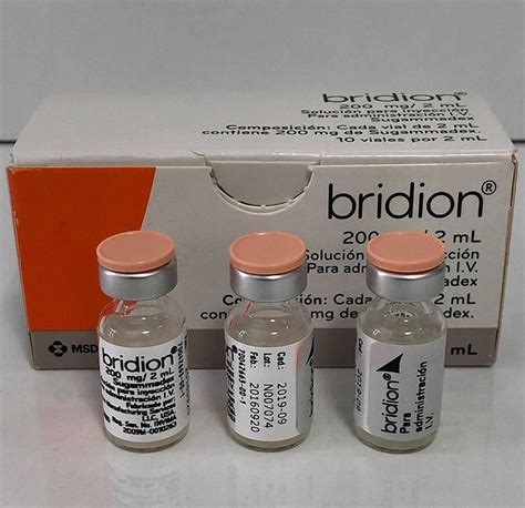Bridion 200 Mg/2 Ml Iv Enjeksiyonluk Cozelti Iceren 10 Flakon