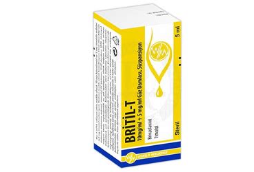 Britil-t 10 Mg/ml+5 Mg/ml Goz Damlasi,suspansiyon (5 Ml'lik 1 Sise)