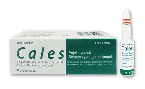 Cales 3 Mg/ml + 3 Mg/ml Enjeksiyonluk Suspansiyon Iceren Ampul ( 1 Ampul)