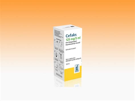 Cefaks 125 Mg/5 Ml Oral Suspansiyon Hazirlamak Icin Granul 50 Ml