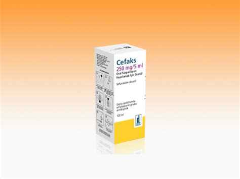 Cefaks 250 Mg/5 Ml 100 Ml Oral Suspansiyon Hazirlamak Icin Granul