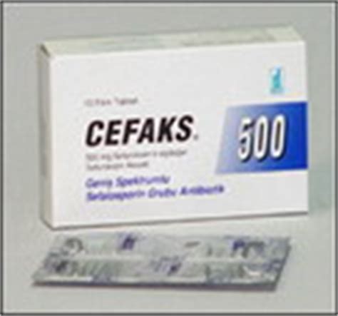 Cefaks 500 Mg 20 Film Tablet