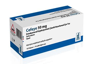 Cefeye 50 Mg Intrakameral Enjeksiyonluk Cozelti Hazirlamak Icin Toz (10 Flakon)