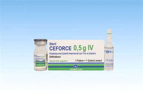 Ceforce 0,5 G Im Enjeksiyonluk Cozelti Hazirlamak Icin Toz Ve
Cozucu