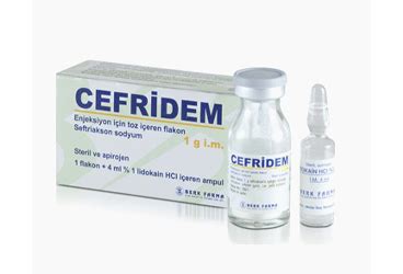 Cefridem 1 Gr I.m. Enjeksiyon Icin Toz Iceren Flakon
