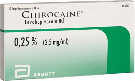 Chirocaine 25 Mg/10 Ml Inf. Icin Kons. Cozelti Iceren 10ml X 10 Ampul