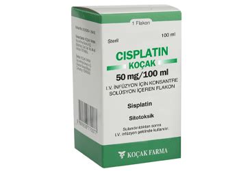 Cisplatin-kocak 50 Mg/100 Ml Iv Infuzyon Icin Konsantre Solusyon Iceren Flakon