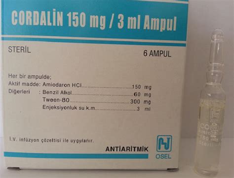 Cordalin 150 Mg 3 Ml X 6 Ampul