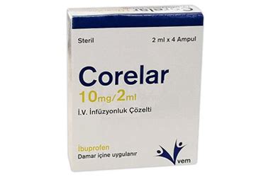 Corelar 10 Mg/2 Ml Iv Infuzyonluk Cozelti (4 Ampul)