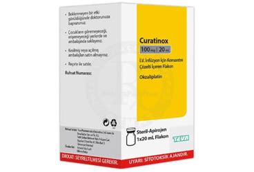 Curatinox 100 Mg/20 Ml Iv Infuzyon Icin Konsantre Cozelti Iceren 1 Flakon