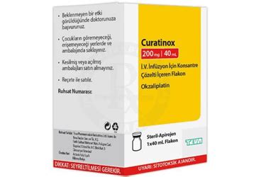 Curatinox 200 Mg/40 Ml Iv Infuzyon Icin Konsantre Cozelti Iceren 1 Flakon