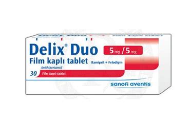 Delix Duo 5 Mg+5 Mg 30 Tablet