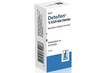 Detofen % 0,025 Goz Damlasi, Cozelti (5 Ml)