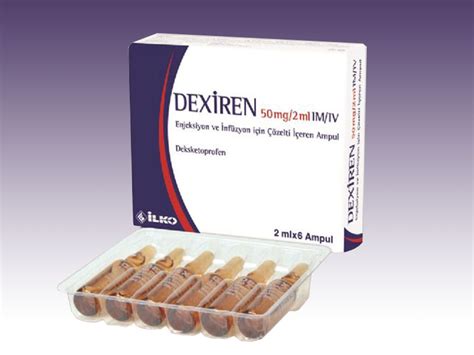 Dexiren 50 Mg/2 Ml Im/iv Enjeksiyon Ve Infuzyon Icin Cozelti Iceren 6 Ampul