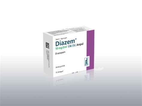 Diazem 10 Mg/2 Ml I.m./i.v. Enjeksiyonluk Cozelti Iceren Ampul (10 Ampul)
