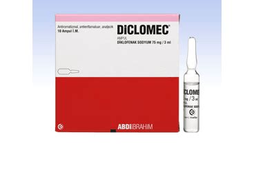 Diclomec 75 Mg / 3 Ml Im Enjeksiyonluk Cozelti Iceren 10 Ampul