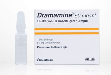Dramamine 50 Mg/ml Enjeksiyonluk Cozelti Iceren 5 Ampul