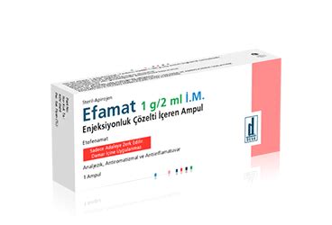 Efamat 1 Gr/2 Ml Im Enj. Cozelti Iceren Ampul